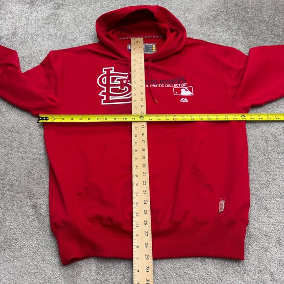 Majestics Therma Base MLB 2011 Playoffs St Louis Cardinal Hoodie Sweatshirt - Picture 10 of 14